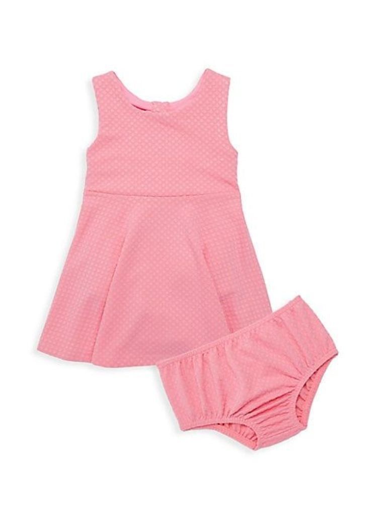 Baby Girl's Vivian 2-Piece Textured Flare Dress & Bloomers Set