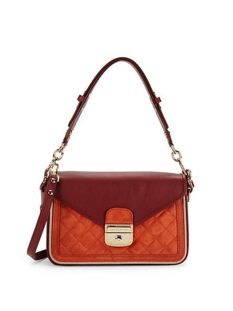 Logo Quilted Leather Crossbody Bag