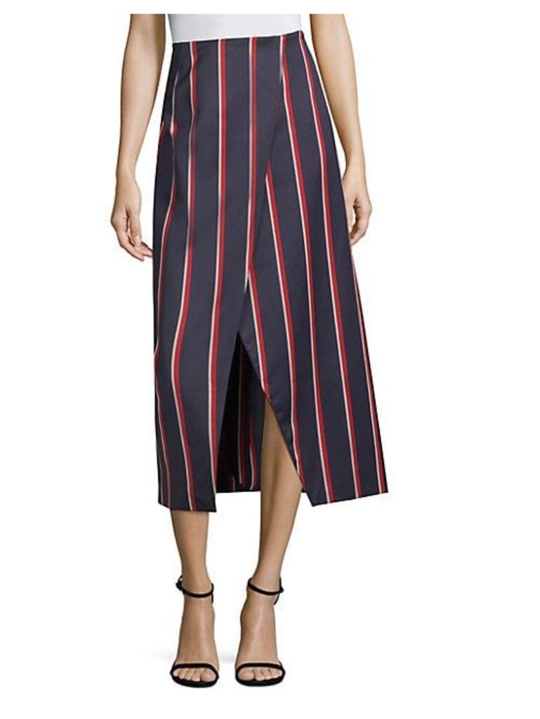 Apolline Striped Midi Skirt