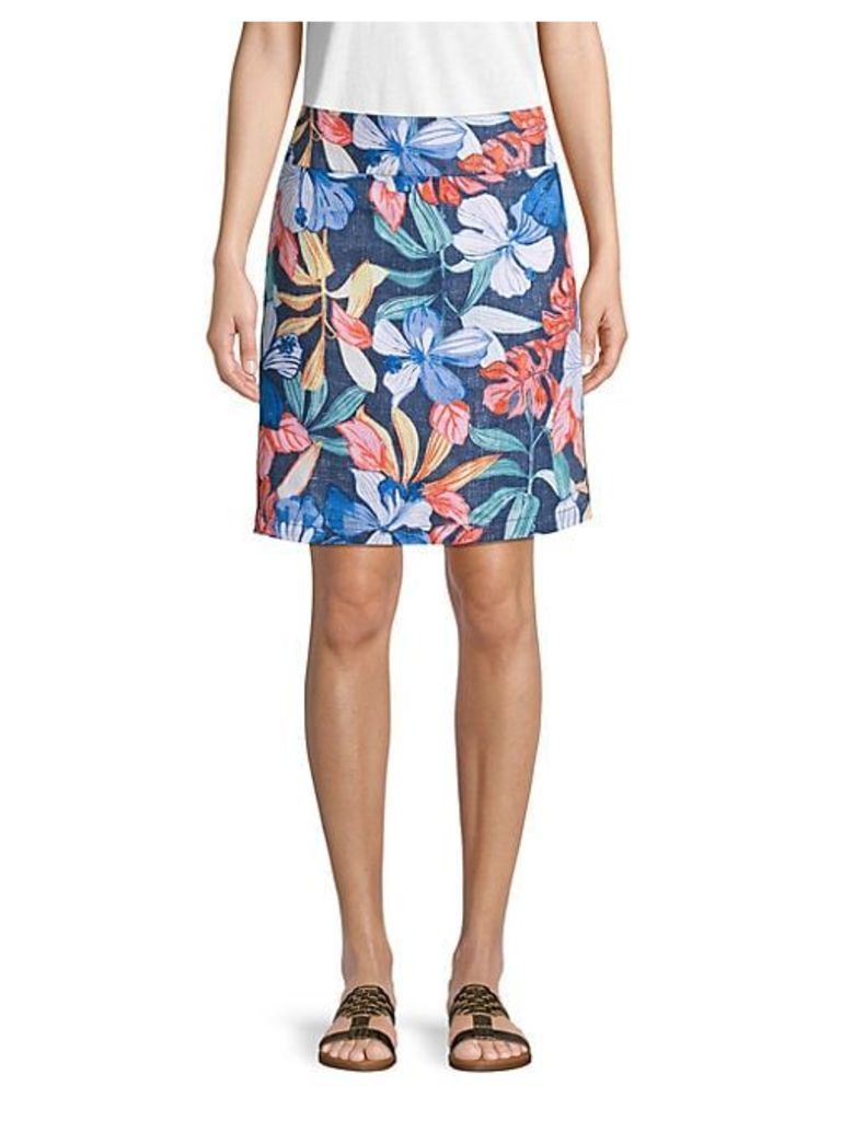 Floral Linen Skirt