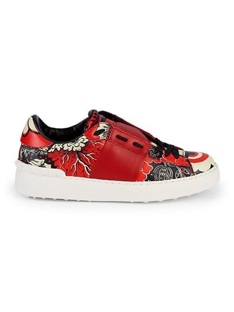 Graphic Leather Sneakers