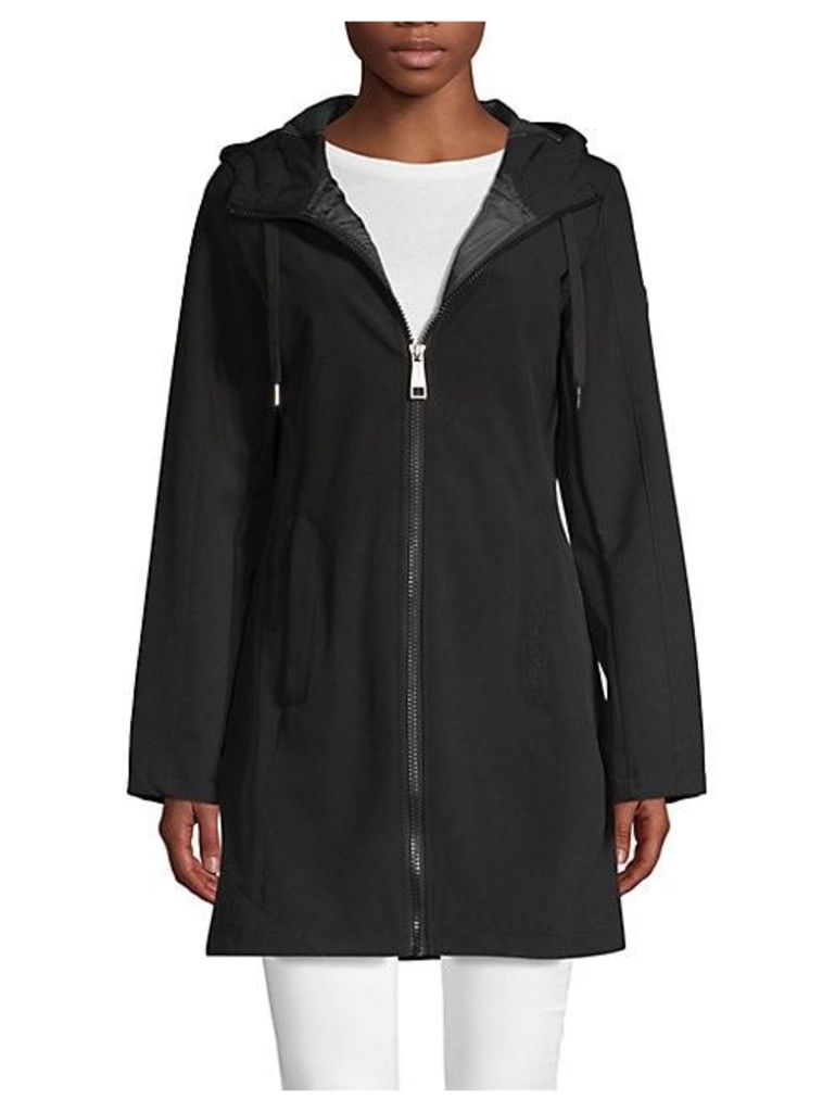 Zip-Up Hooded Coat