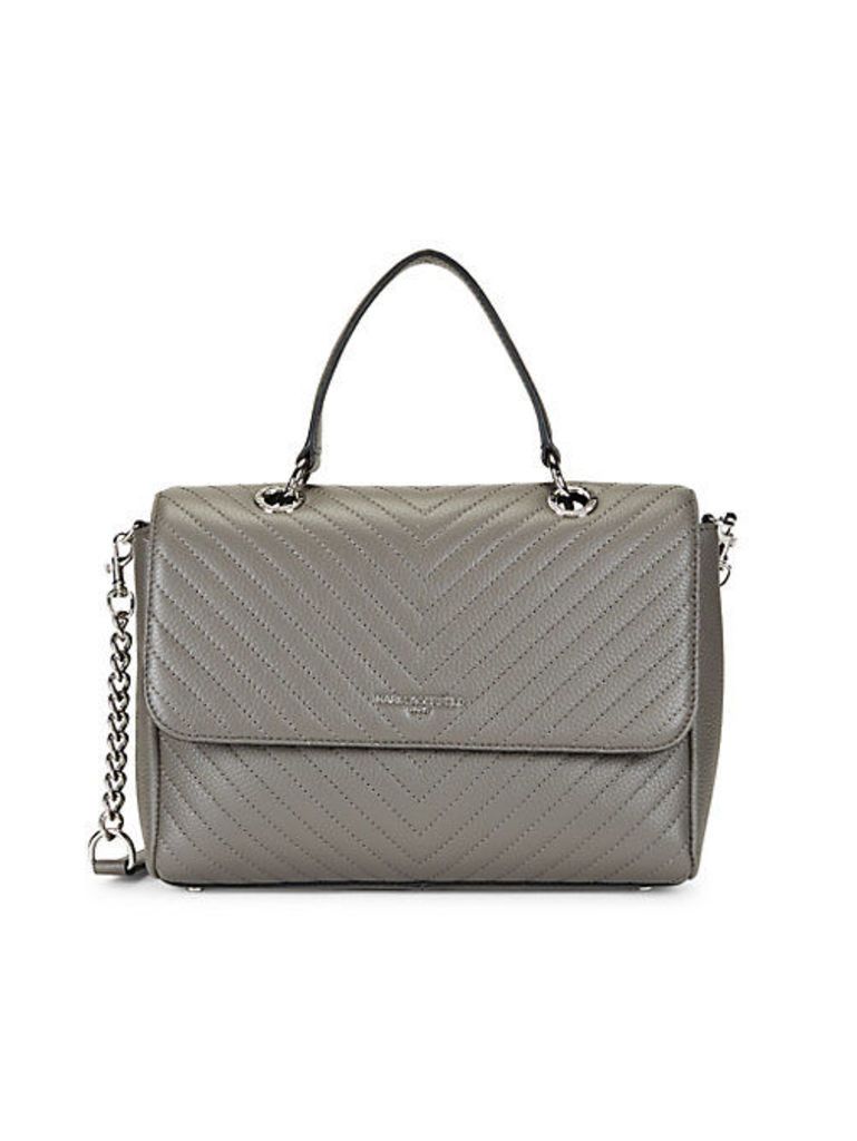 Charlotte Quilted Leather Satchel