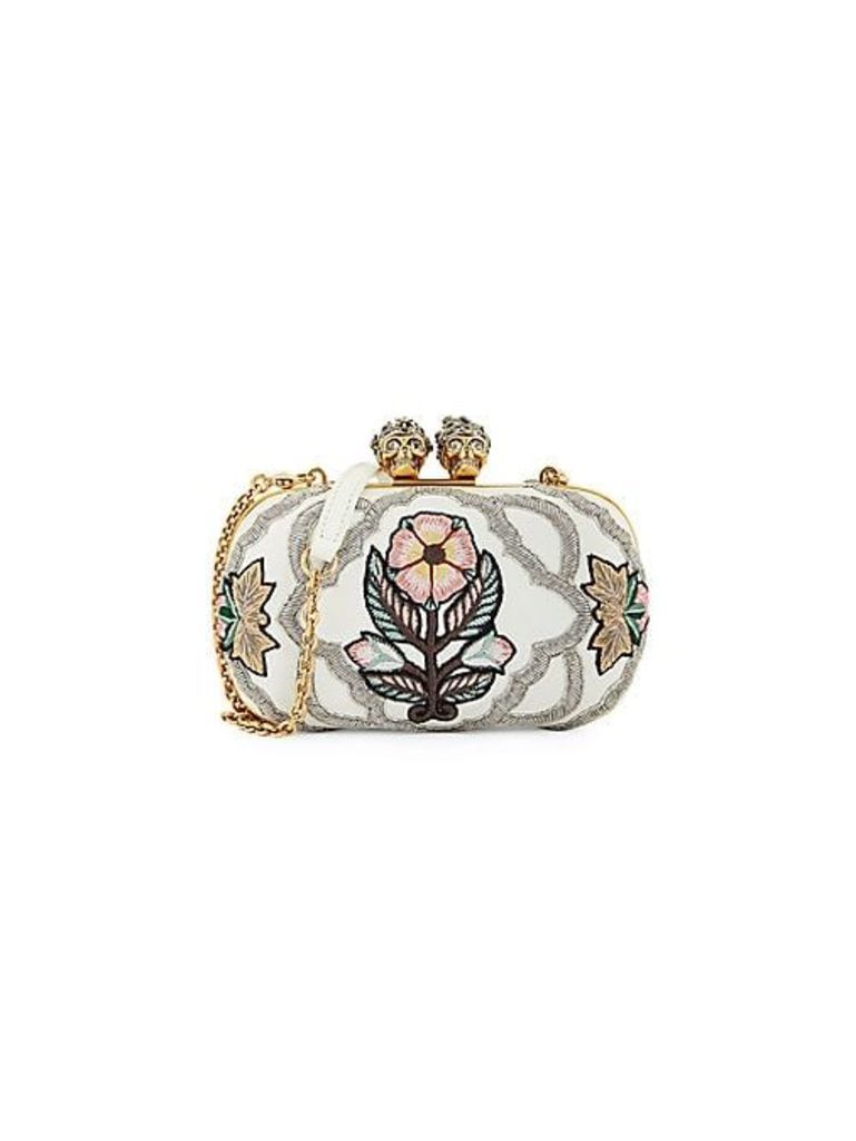 Embellished Convertible Leather Clutch