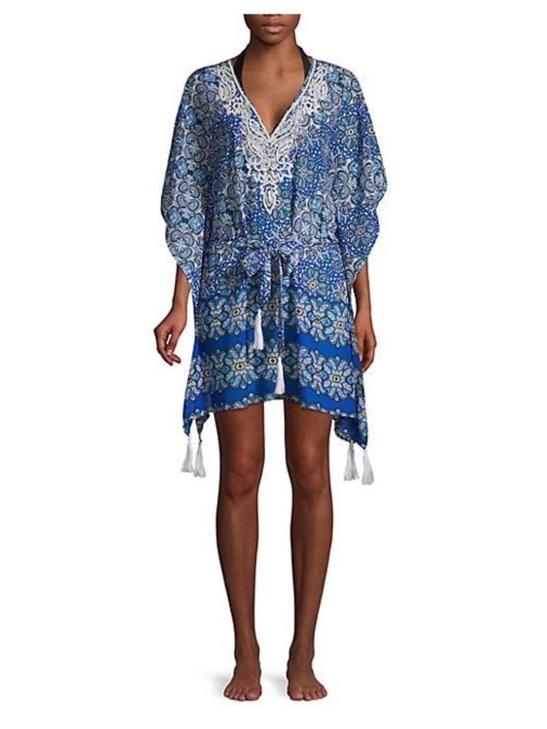 Printed Self-Tie Cover-Up