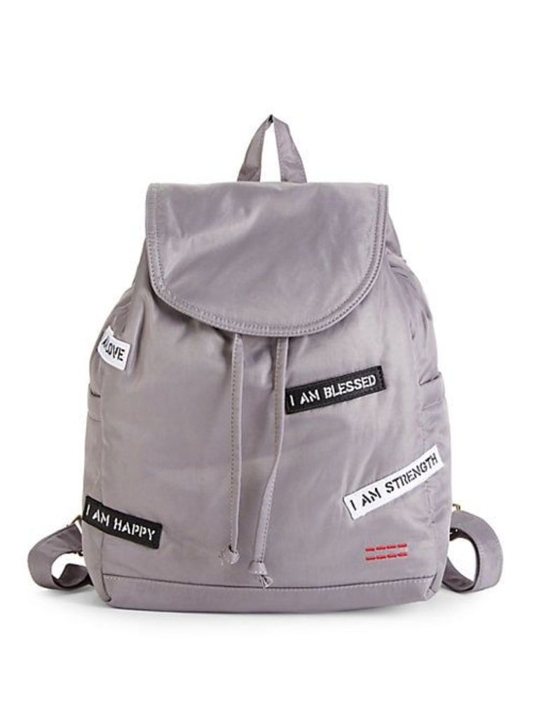 Patch Drawstring Backpack