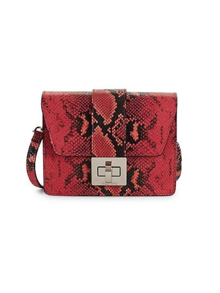 Benedicte Python Embossed Leather Crossbody Bag