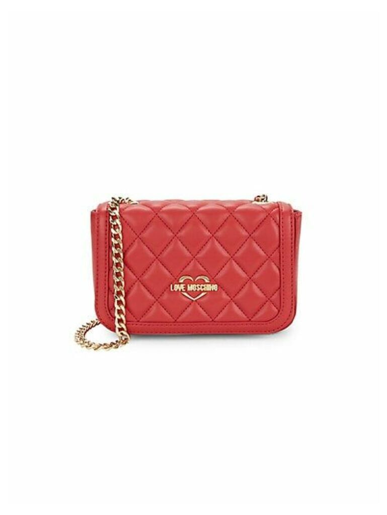 Quilted Faux-Leather Crossbody Bag
