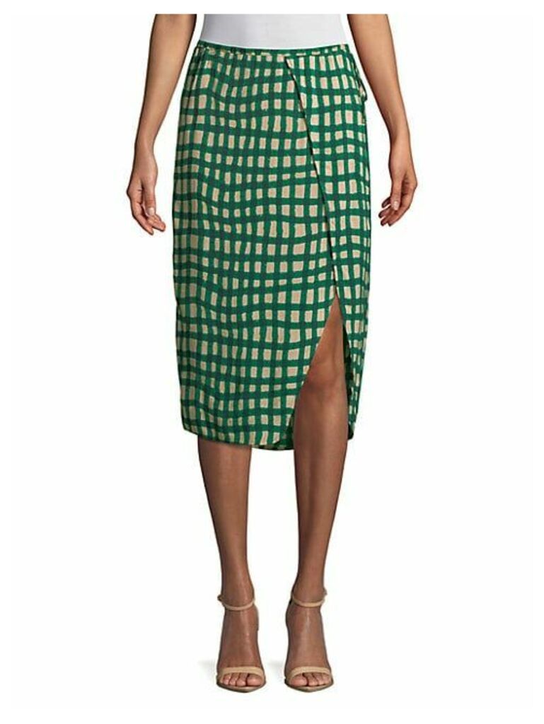 Printed Surplice Skirt