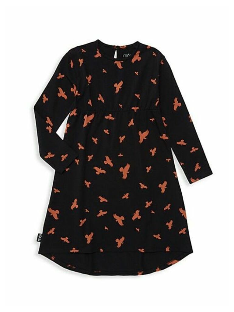 Baby Girl's, Little Girl's & Girl's Raven Print T-Shirt Dress