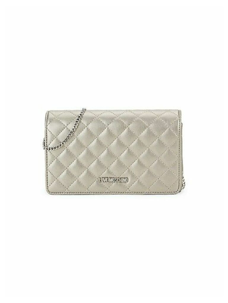 Quilted Faux Leather Crossbody Bag
