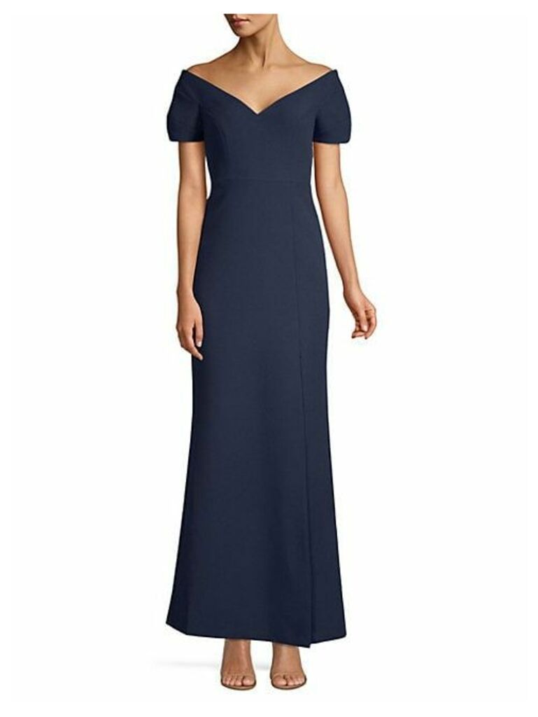 Off-The-Shoulder Stretch-Crepe Gown