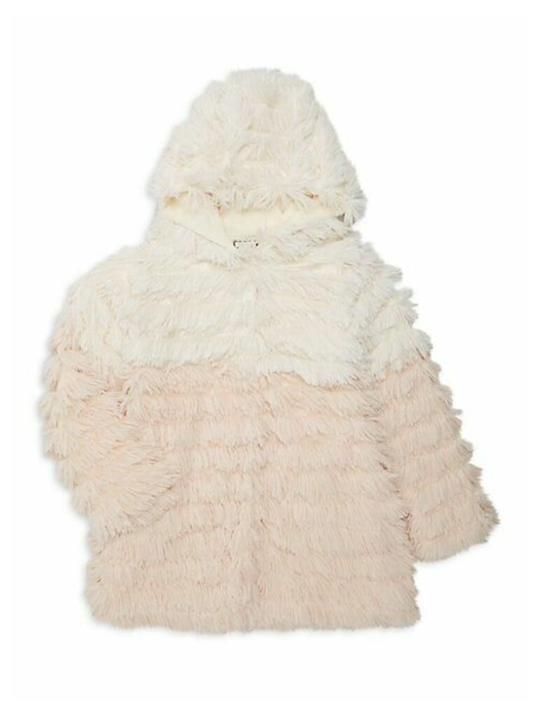 Little Girl's & Girl's Two-Tone Faux Fur Coat