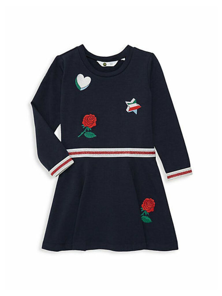 Little Girl's & Girl's Cotton-Blend Flared Dress