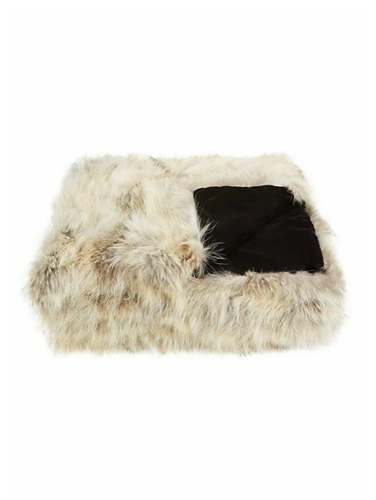 Velvet Back Coyote Fur Throw