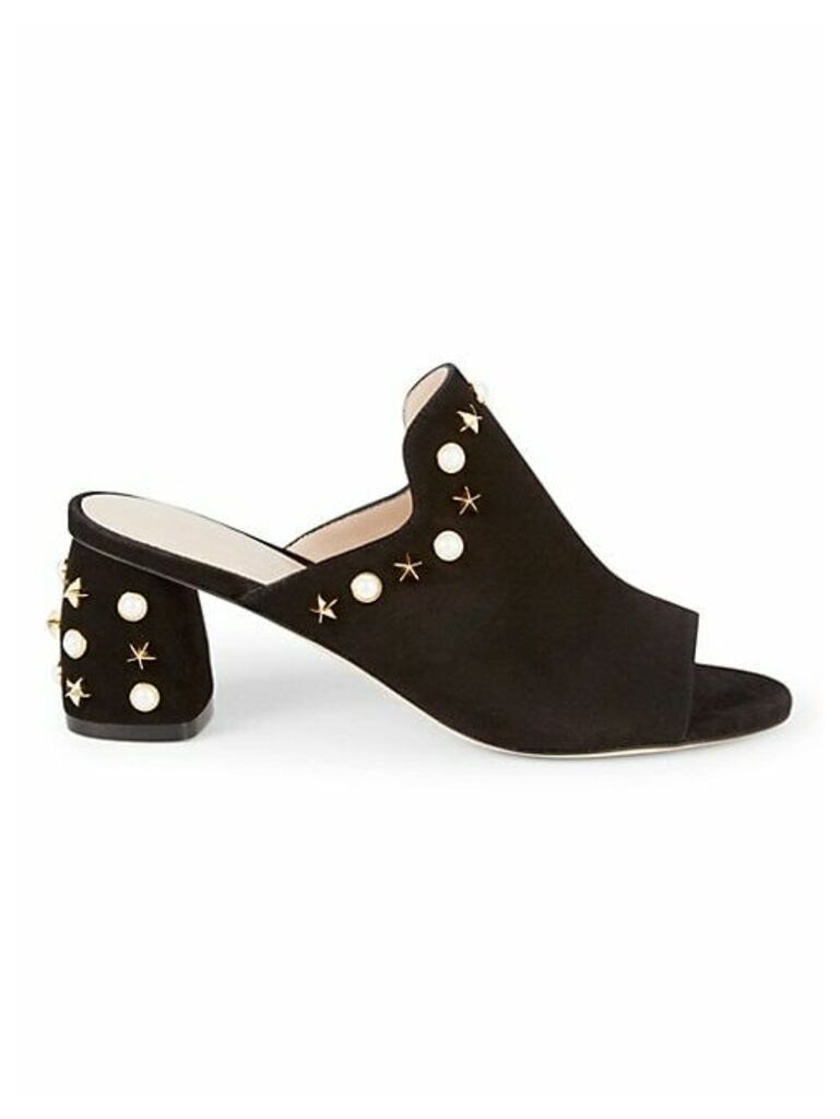 Dohickey Embellished Suede Mules