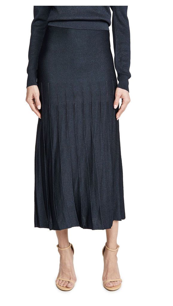 Cushnie High Waisted Pleated Knit skirt