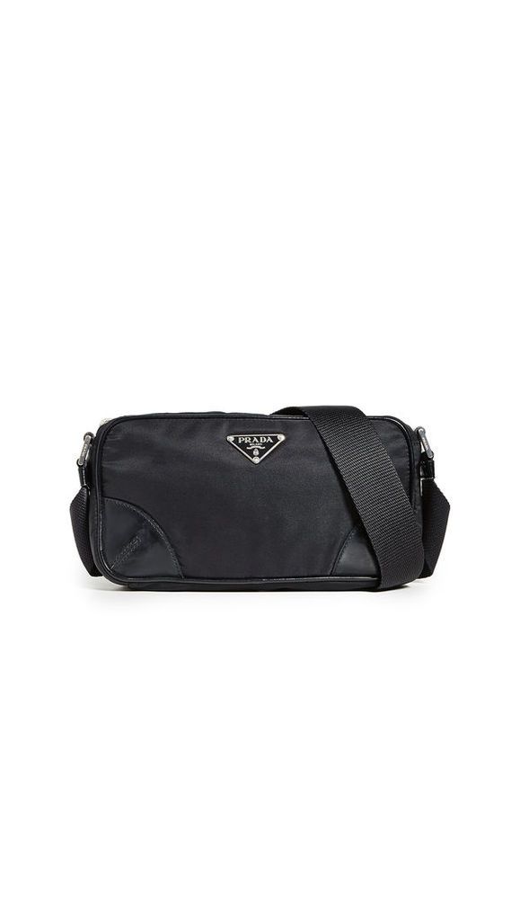 What Goes Around Comes Around Prada Black Nylon Mini Shoulder Bag