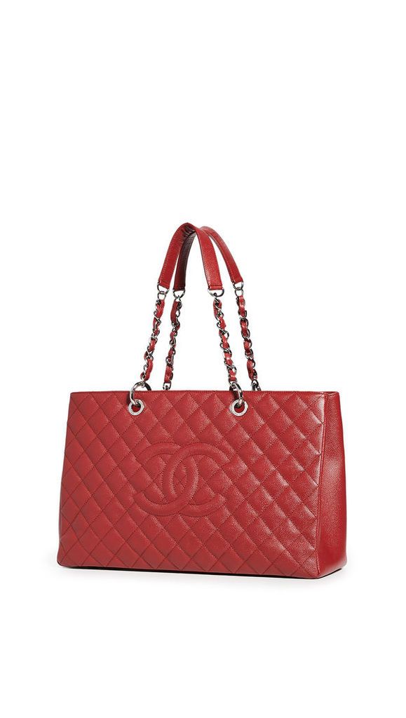 What Goes Around Comes Around Chanel Red Caviar Grand Shopping Tote