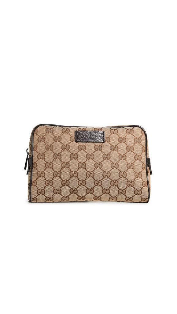 What Goes Around Comes Around Gucci Brown Canvas Belt Bag
