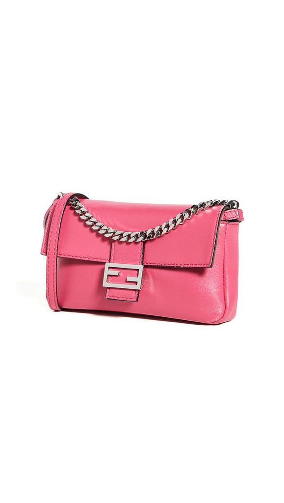 What Goes Around Comes Around Fendi Pink Nappa Micro Baguette Bag