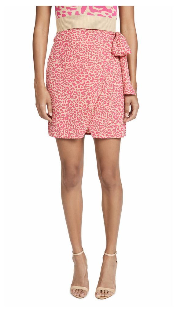 J.O.A. Pink Leopard Skirt
