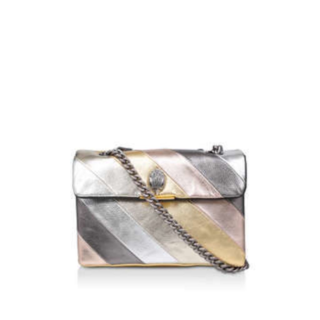 Leather Kensington - Metallic Stripe Shoulder Bag