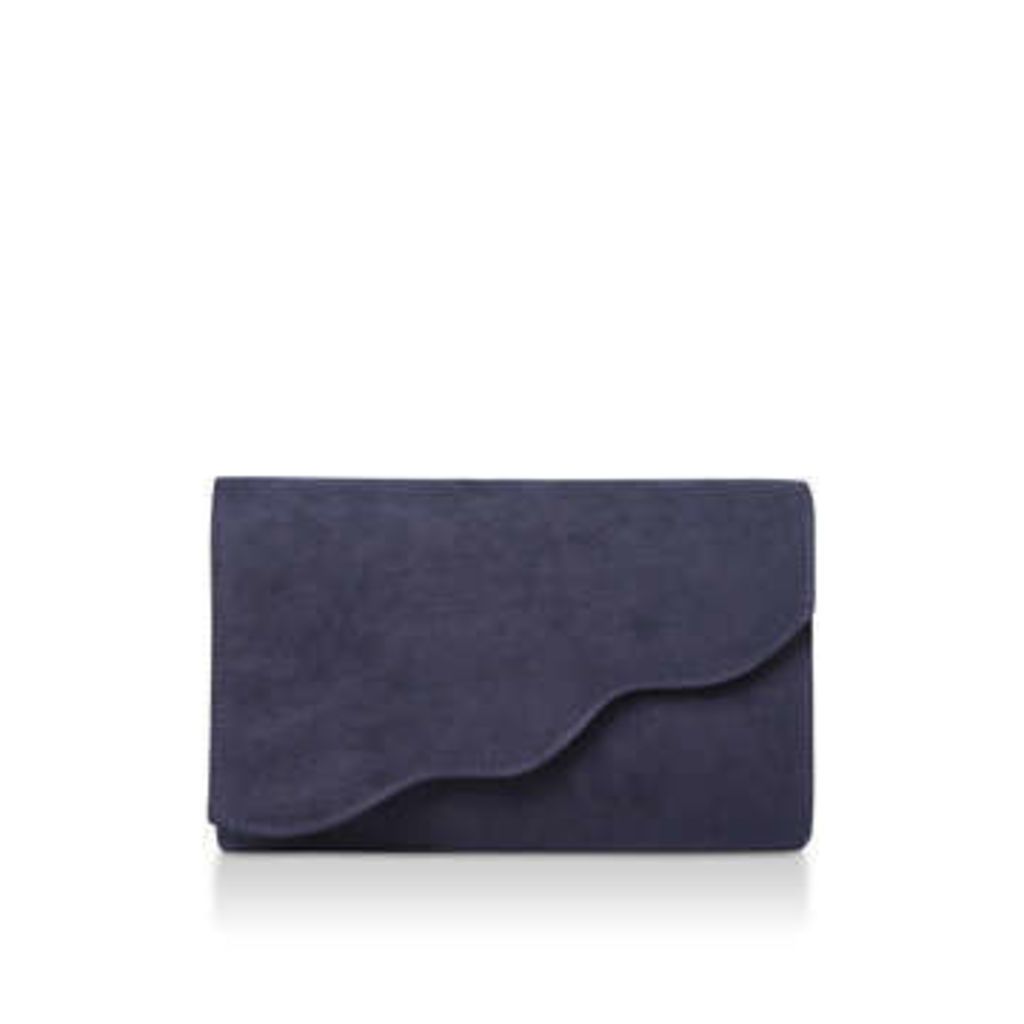 Miss KG Holly - Navy Scalloped Edge Clutch Bag