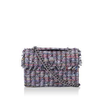 Recycled Tweed Kensington - Recycled Tweed Embellished Shoulder Bag