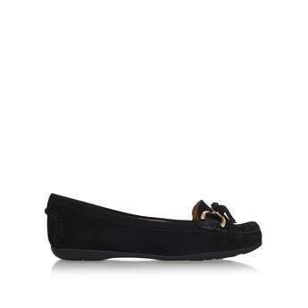 Cally - Black Flat Loafer Shoes