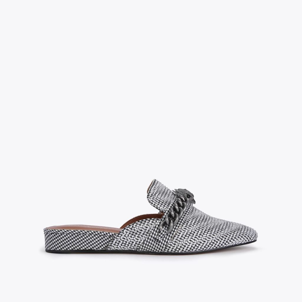 Women's Mules Silver Houndstooth Chelsea Mule