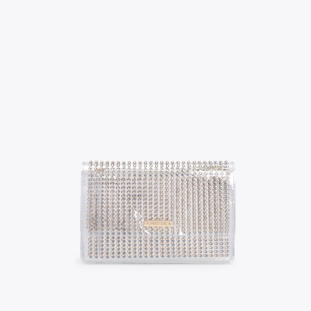 Shimmer Clutch - Clear Embellished Clutch Bag