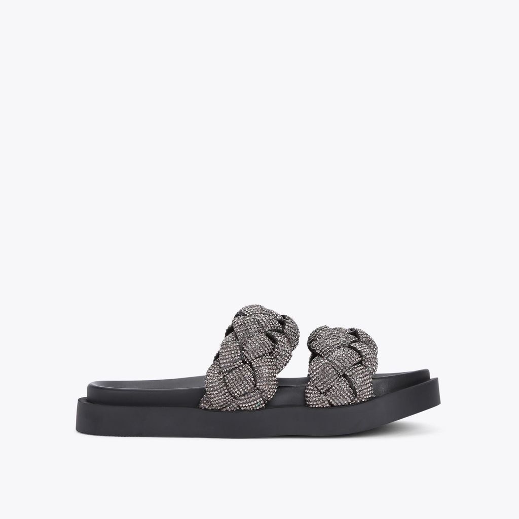Women's Sandals Pewter Jewelled Rath Bling