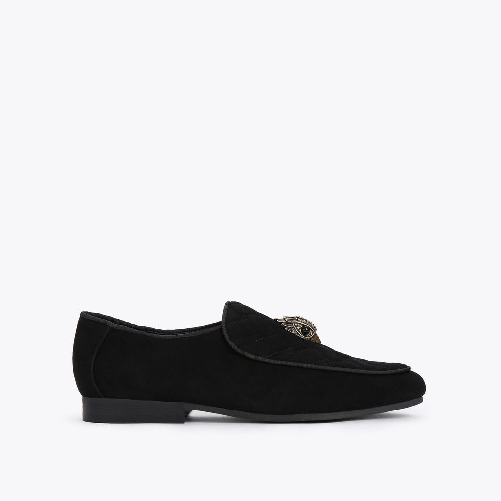 Women's Formal Loafers Black Suede Holly Eagle