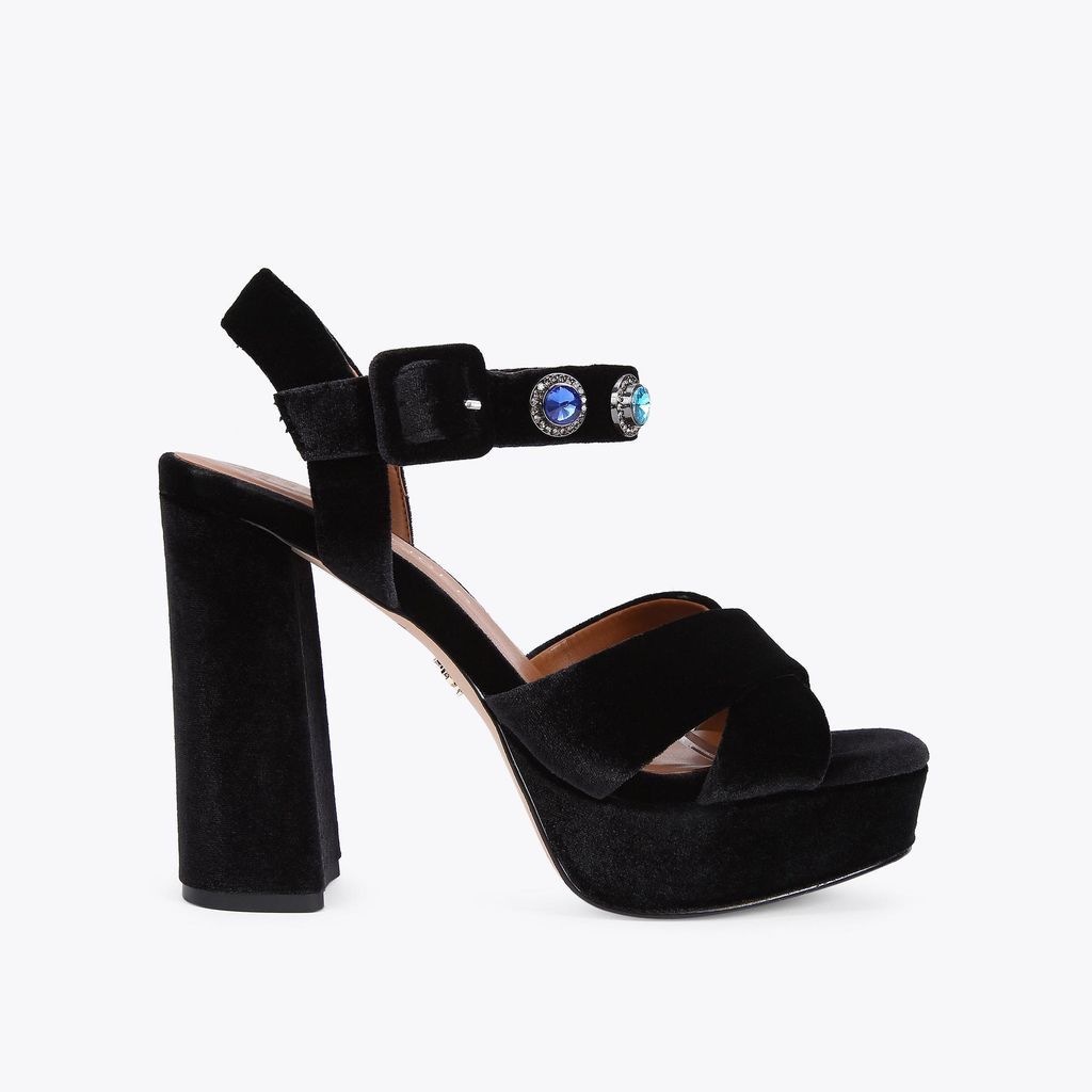 Women's Sandals Black Velvet Octavia