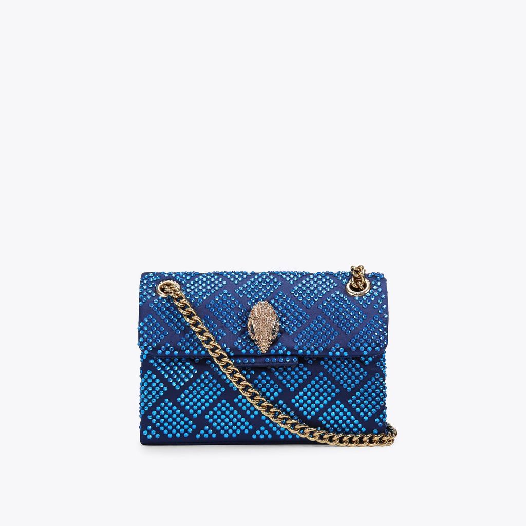 Women's Cross Body Bag Blue Crystal Fabric Mini Kensington