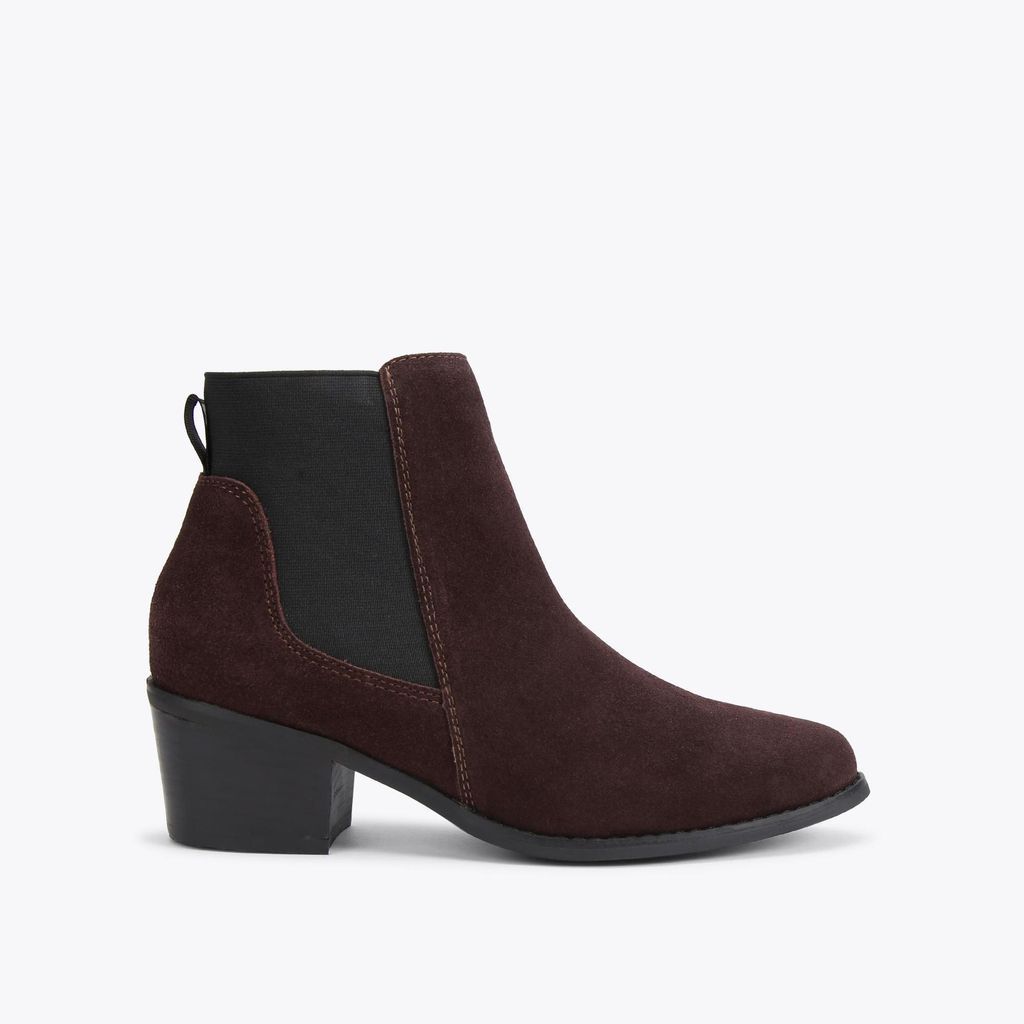 Women's Ankle Boots Brown Suede Spider