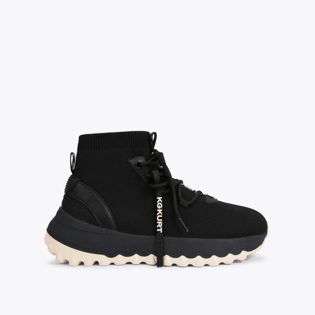 Women's Trainers Black Combination Lowell Knit Hi Top