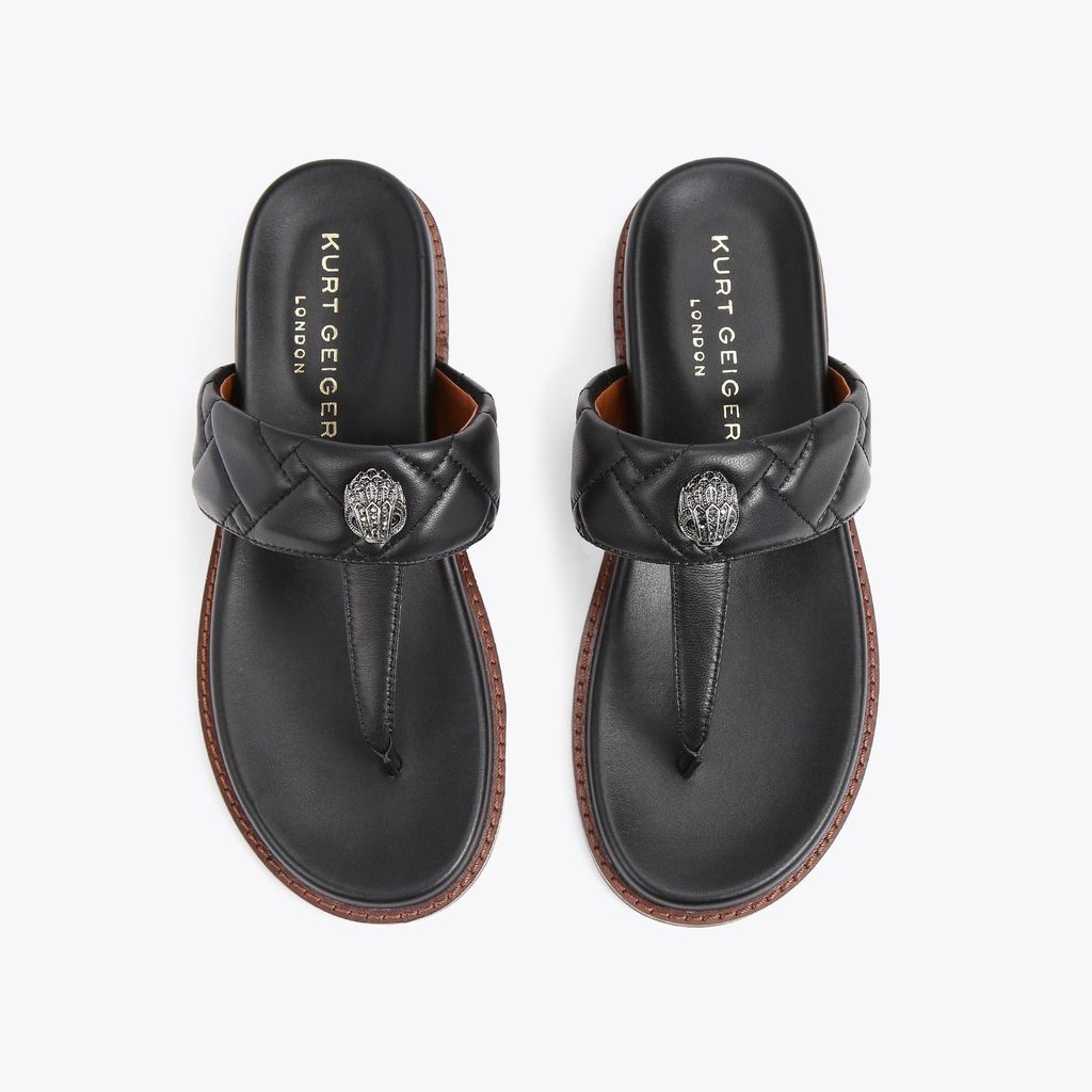 Women's Sandals Black Leather Kensington