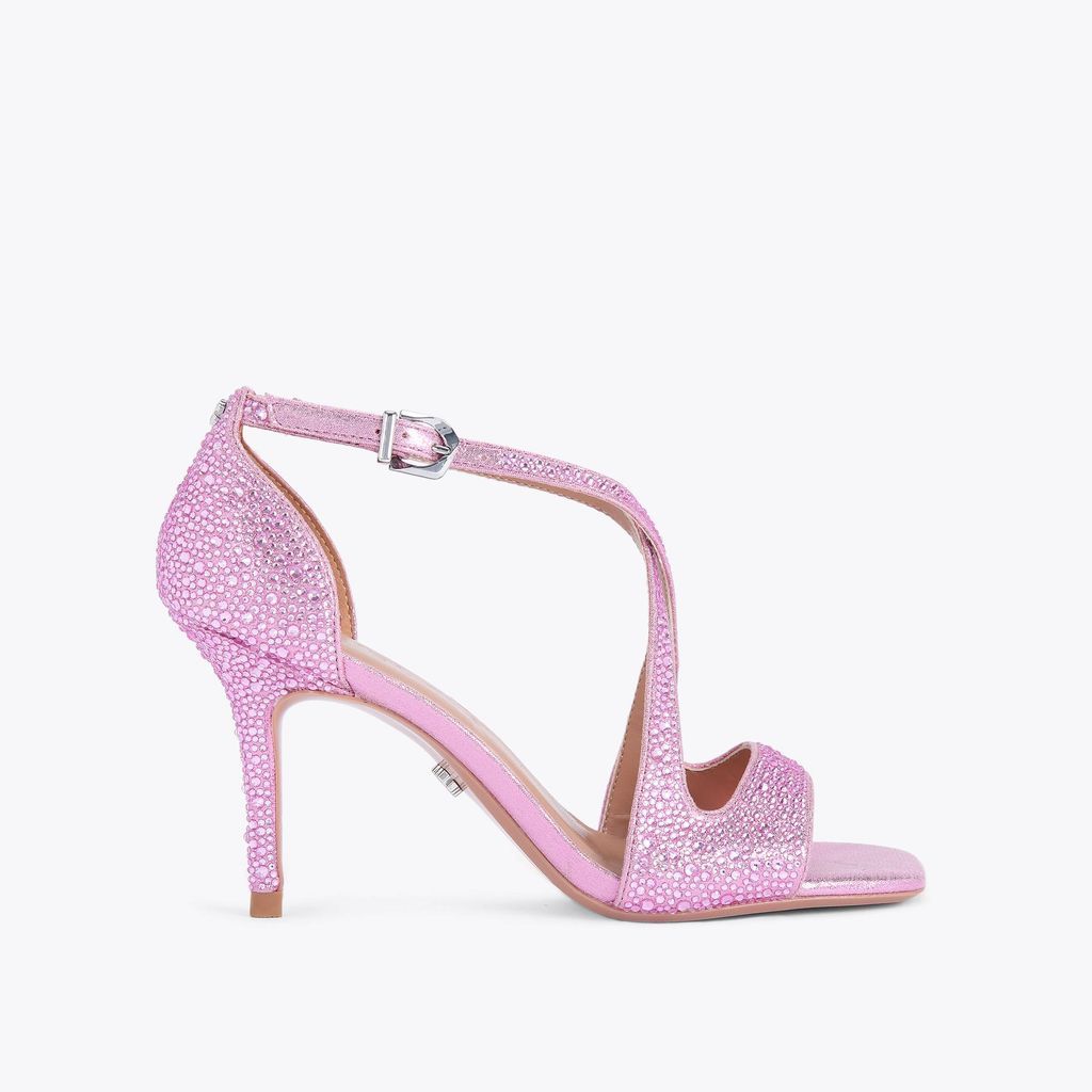 Women's Heels Pink Fabric Occasion Symmetry Jewel