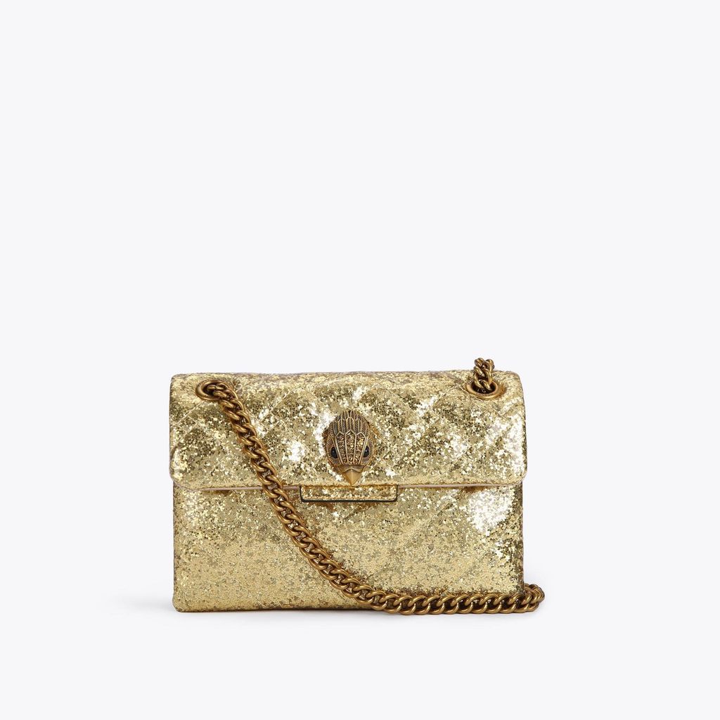 Women's Cross Body Bag Gold Glitter Mini Kensington