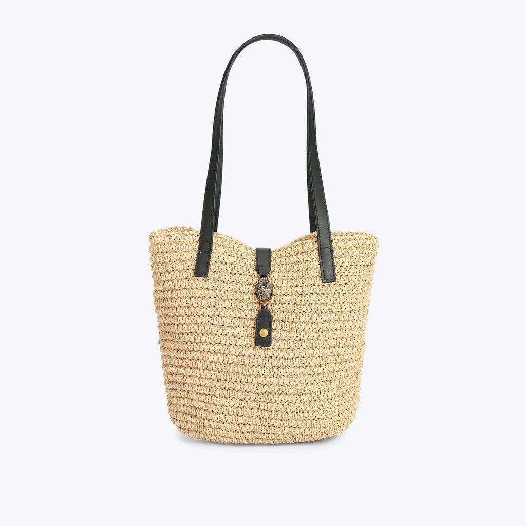 Women's Shoulder Bag Beige Raffia Hampton