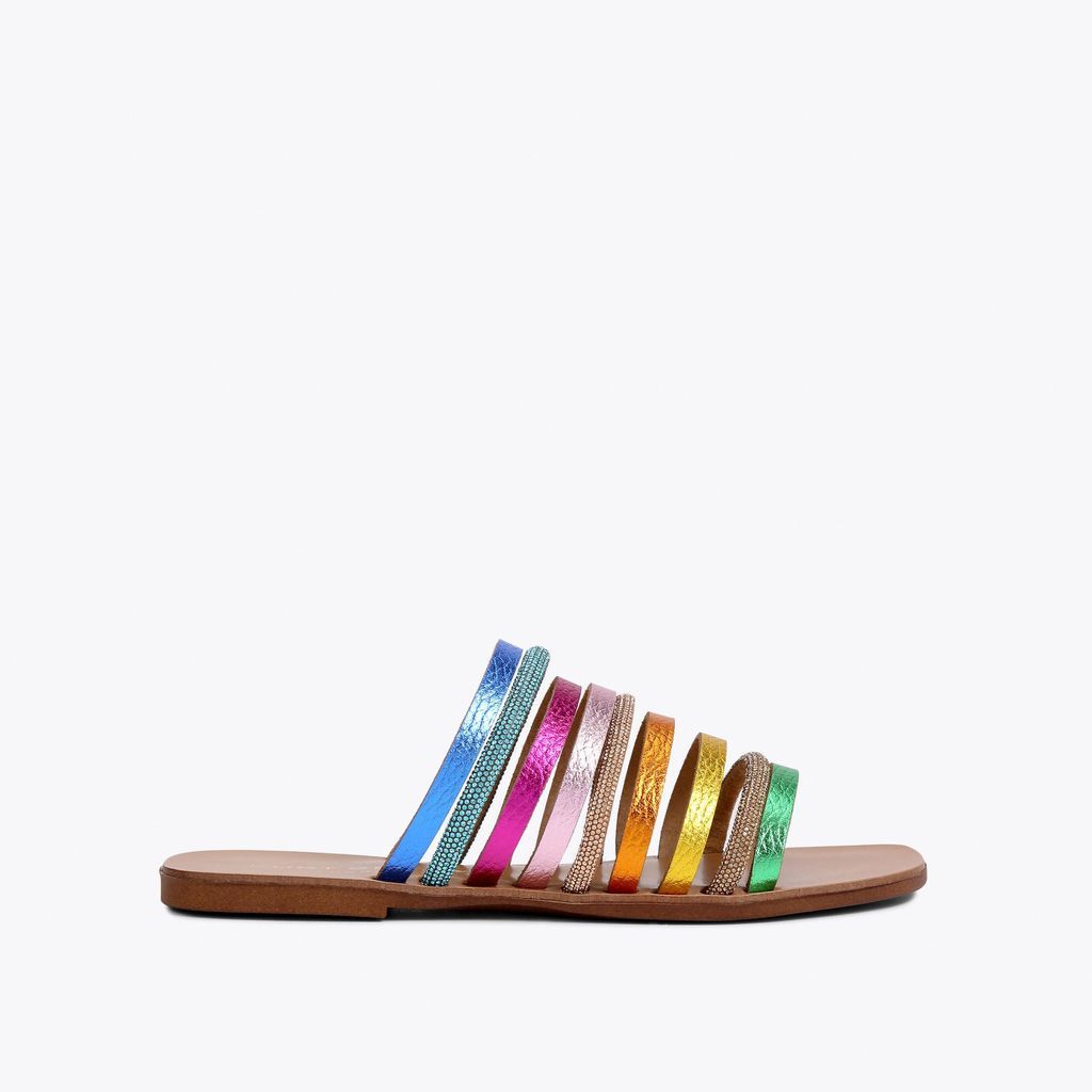 Women's Sandals Metal Combination Daisy Rainbow