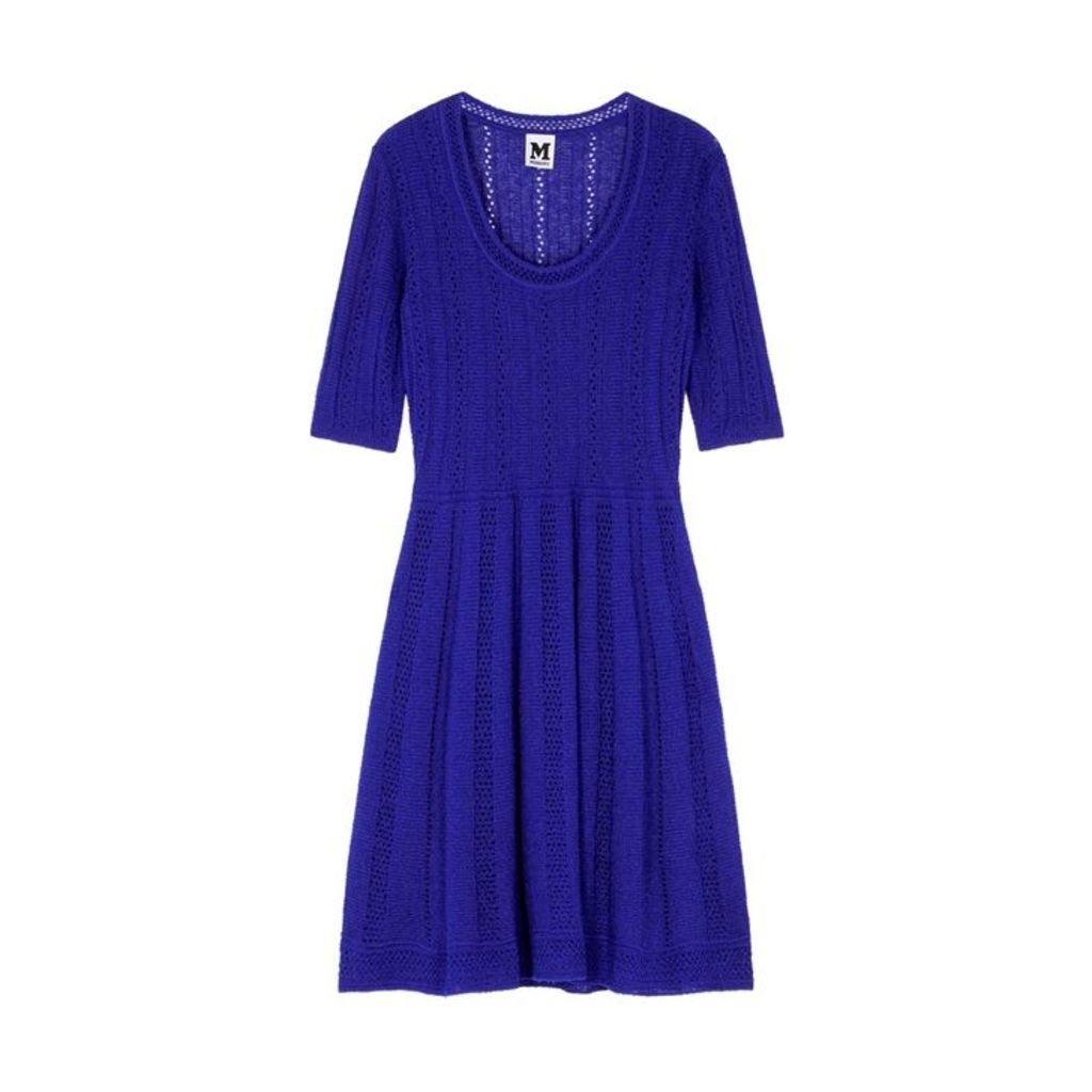 M Missoni Blue BouclÃ©-knit Dress