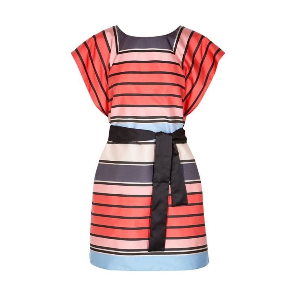 Emporio Armani Striped Taffeta Mini Dress