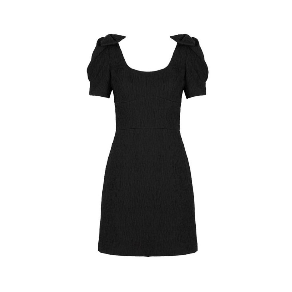 Rebecca Vallance Harlow Black Bow-embellished Mini Dress