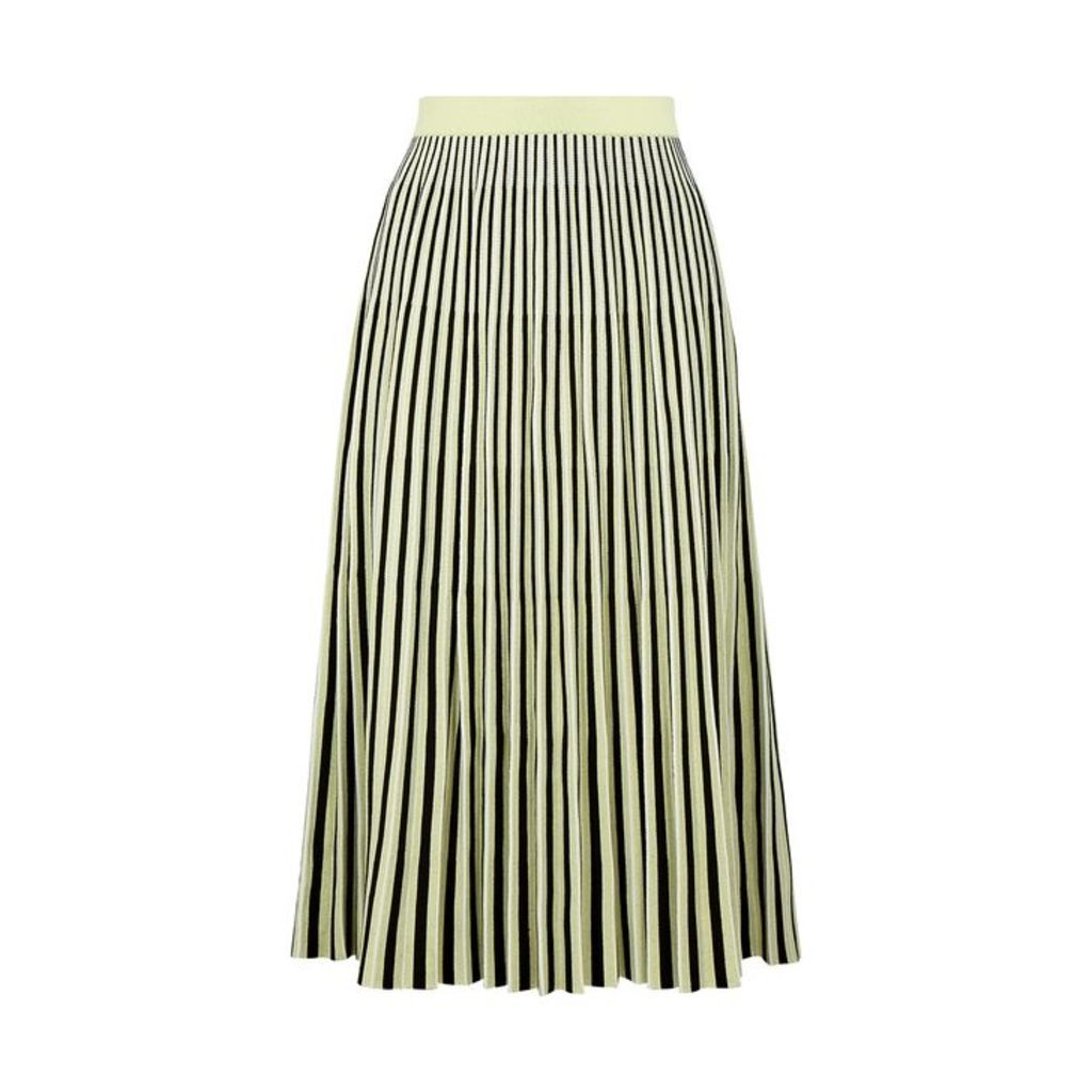 Proenza Schouler Yellow Striped Jacquard-knit Skirt