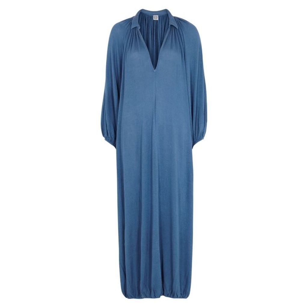 Totême Paliano Blue Jersey Maxi Dress