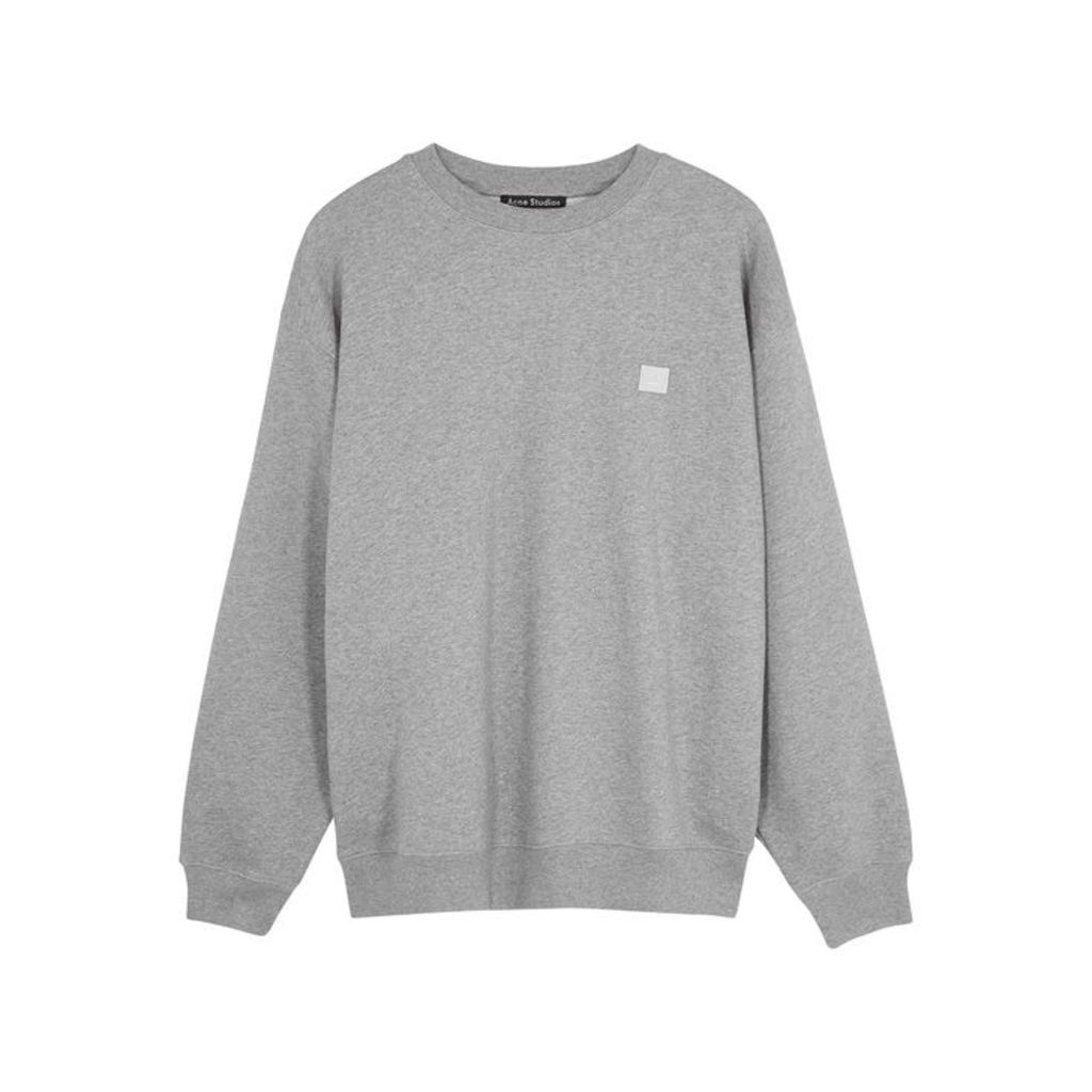 Acne Studios Forba Face Grey Cotton Sweatshirt
