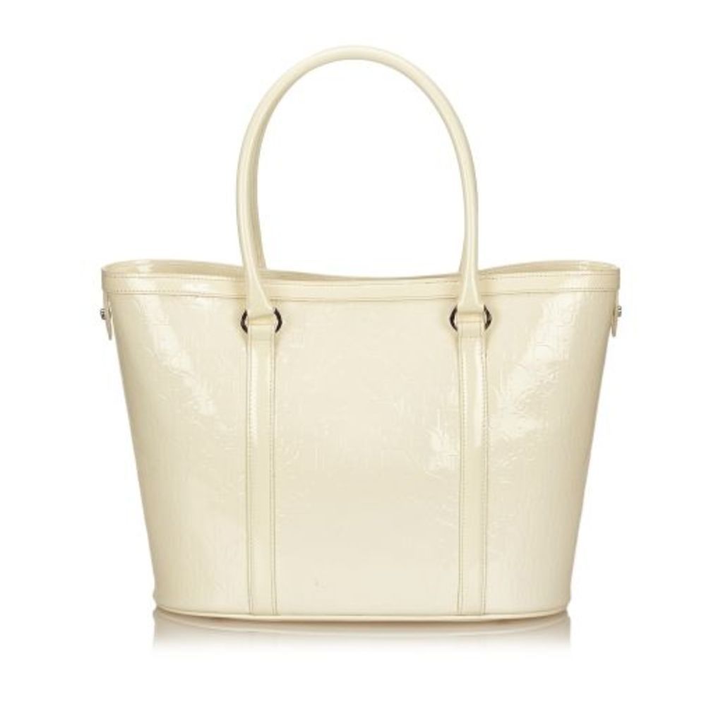 Dior White Patent Leather Handbag